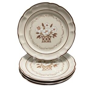 Vtg Cumberland Mayblossom Salad Plates Stoneware Lot of 4 Japan 7.5" Replacement